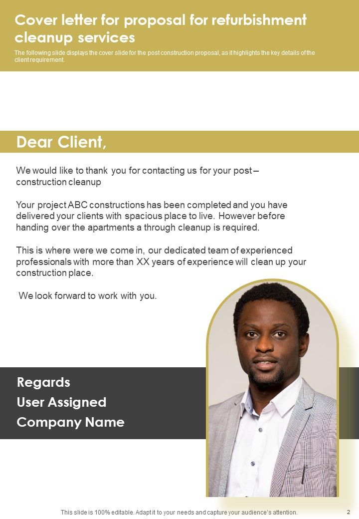 Proposal For Refurbishment Cleanup Example Document Report Doc Pdf Ppt