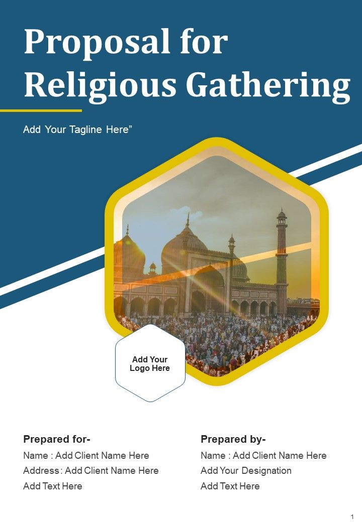 Proposal For Religious Gathering Example Document Report Doc Pdf Ppt Slide01