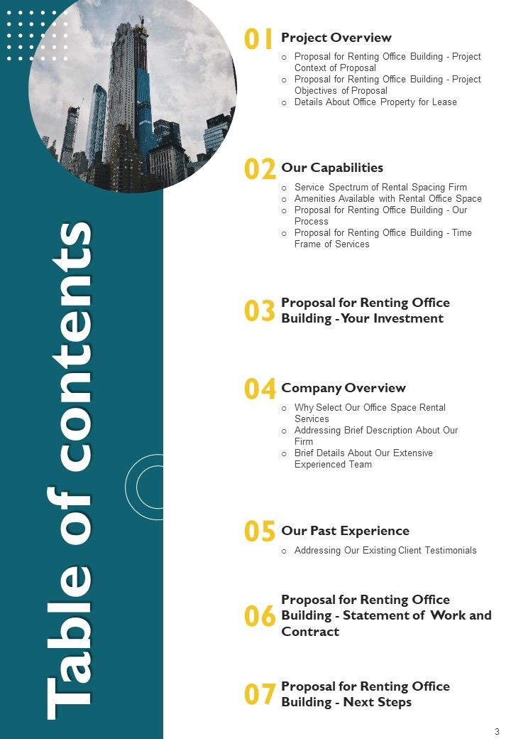 Proposal For Renting Office Building Example Document Report Doc Pdf Ppt