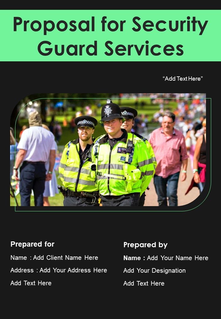 Proposal For Security Guard Services Example Document Report Doc Pdf Ppt Slide01