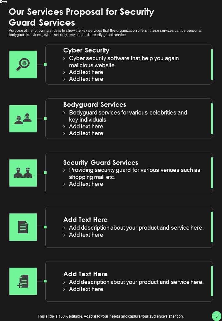 Proposal For Security Guard Services Example Document Report Doc Pdf Ppt