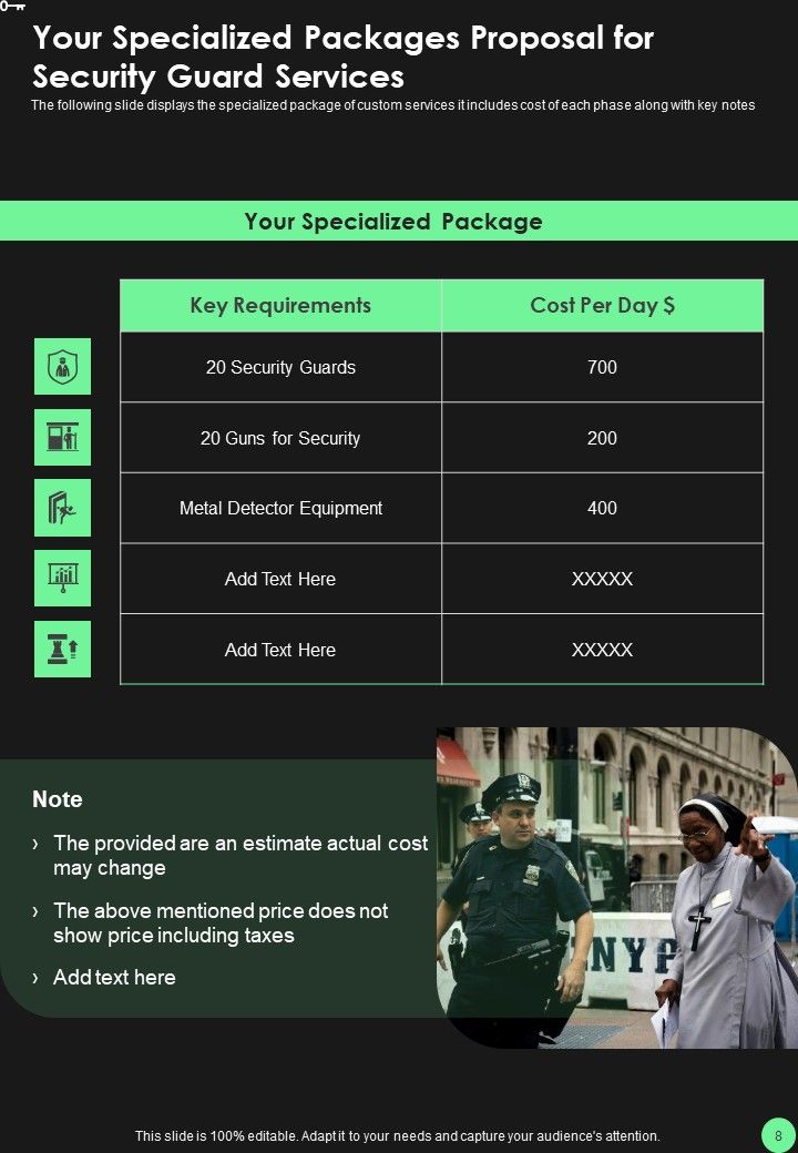 Proposal For Security Guard Services Example Document Report Doc Pdf Ppt