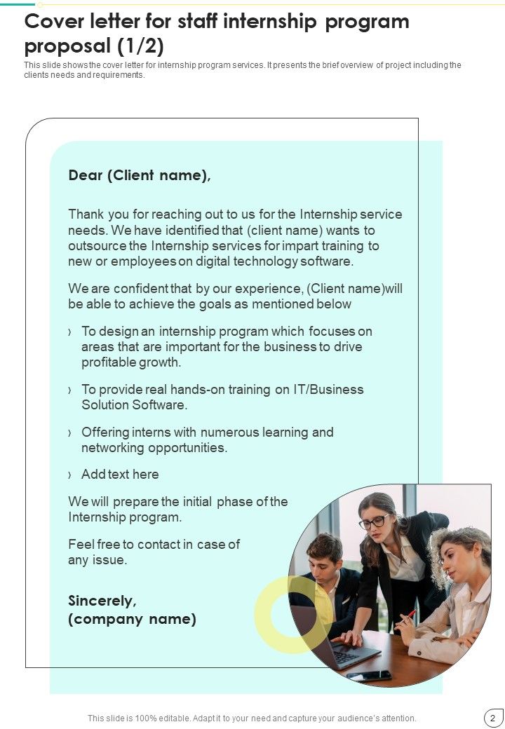 Proposal For Staff Internship Program Example Document Report Doc Pdf Ppt