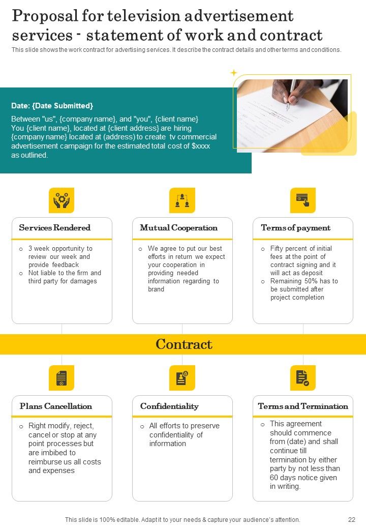 Proposal For Television Advertisement Services Example Document Report Doc Pdf Ppt