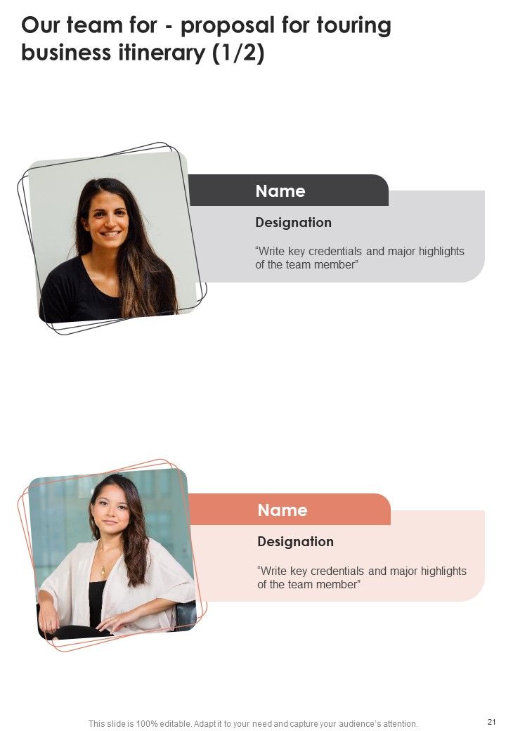 Proposal For Touring Business Itinerary Example Document Report Doc Pdf Ppt