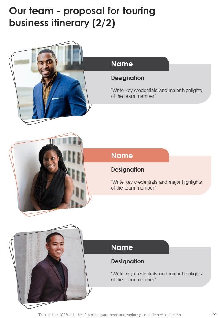 Proposal For Touring Business Itinerary Example Document Report Doc Pdf Ppt