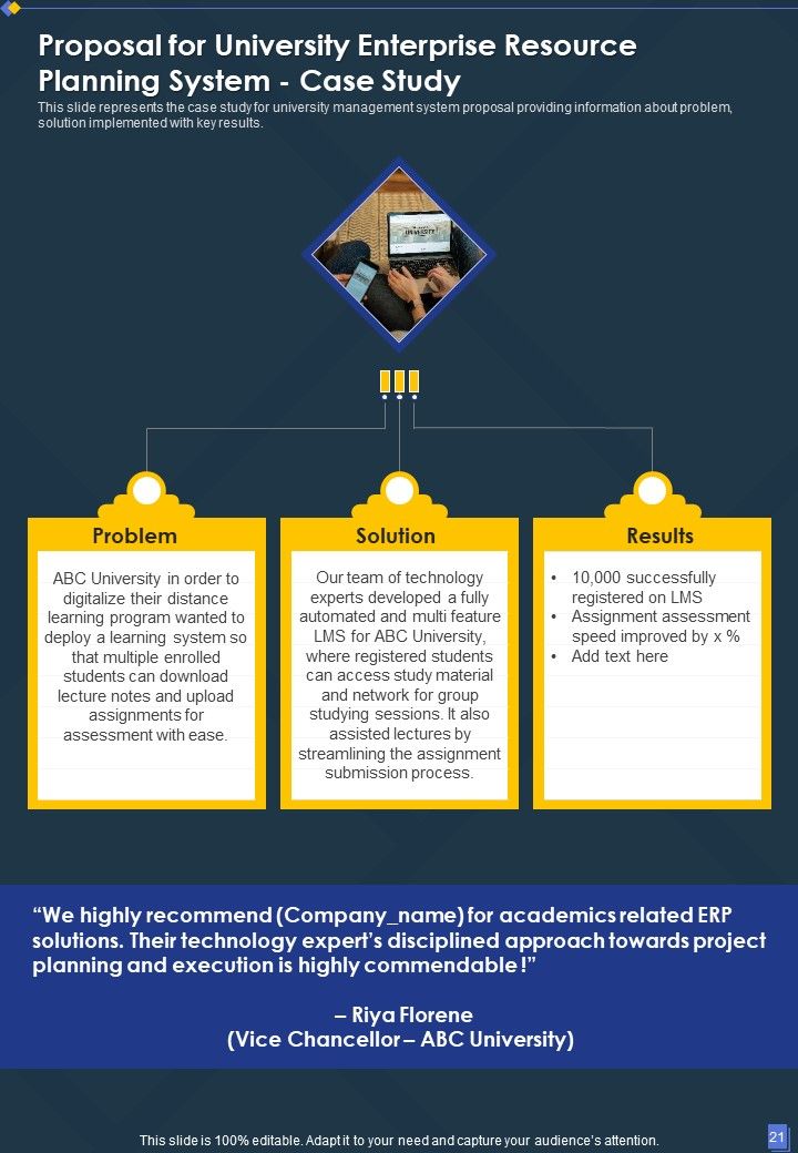 Proposal For University Enterprise Resource Planning System Example Document Report Doc Pdf Ppt