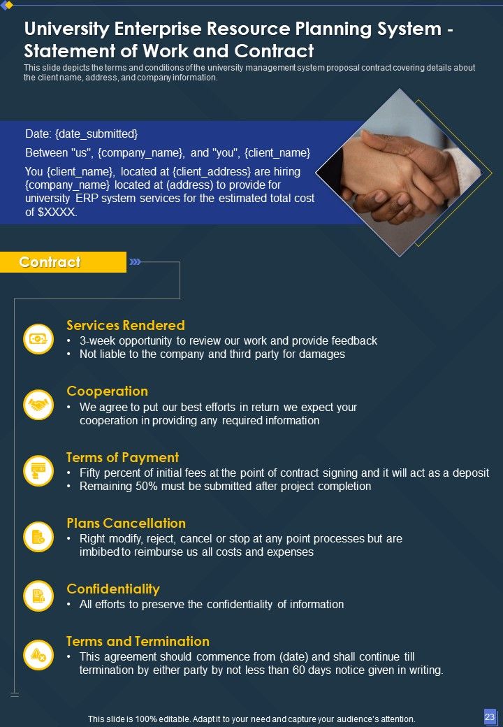 Proposal For University Enterprise Resource Planning System Example Document Report Doc Pdf Ppt