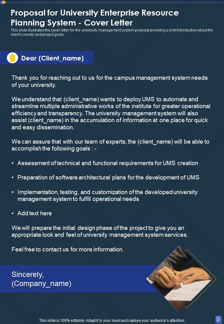 Proposal For University Enterprise Resource Planning System Example Document Report Doc Pdf Ppt
