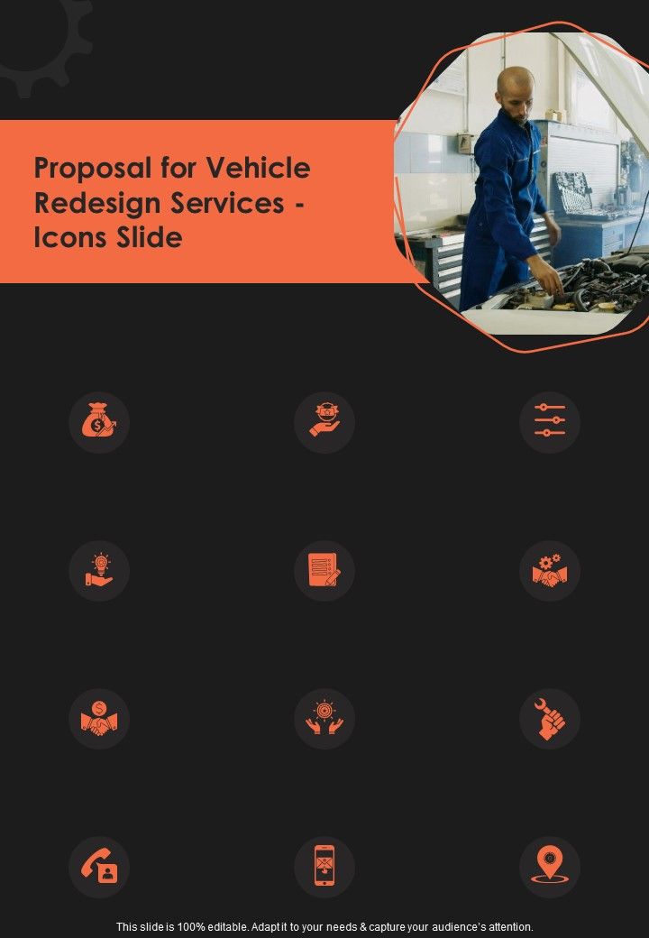 Proposal_For_Vehicle_Redesign_Services_Icons_Slide_One_Pager_Sample_Example_Document_Slide_1.jpg