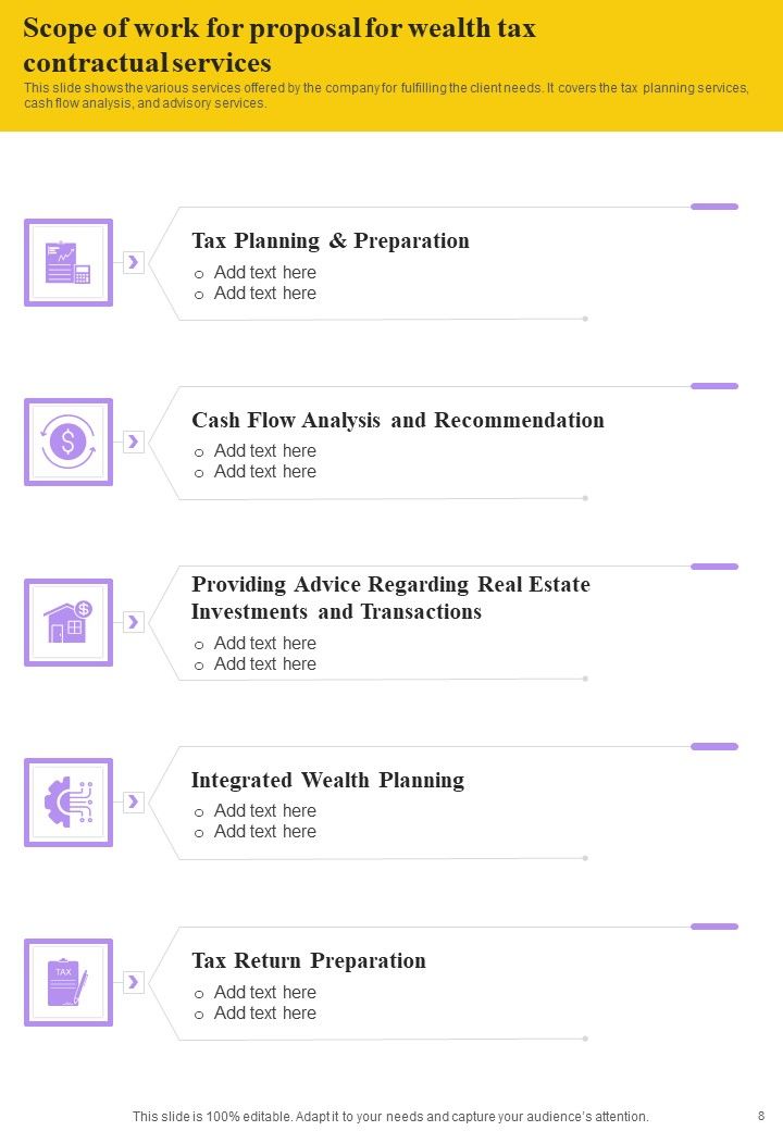 Proposal For Wealth Tax Contractual Services Example Document Report Doc Pdf Ppt