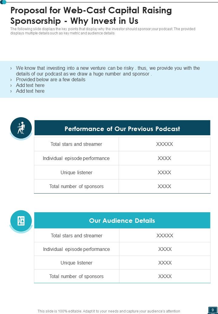 Proposal For Web Cast Capital Raising Sponsorship Example Document Report Doc Pdf Ppt