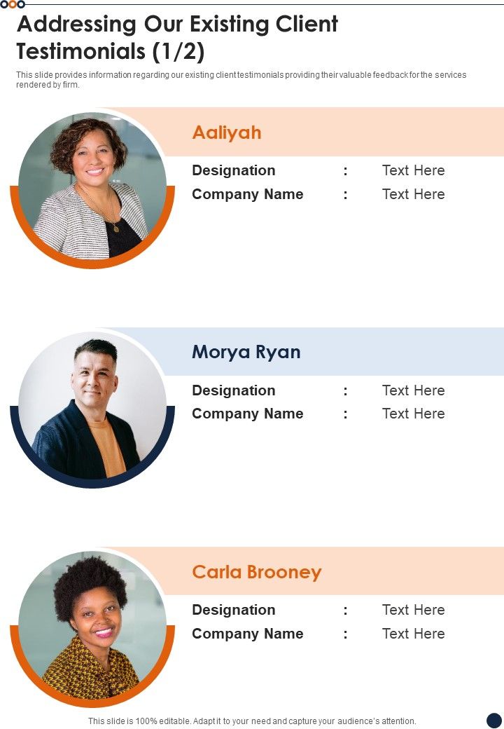 Proposal For Workforce Benefits Addressing Our Existing Client Testimonials One Pager Sample Example Document Slide01