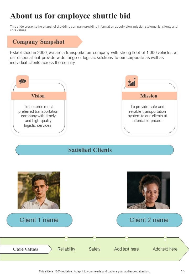 Proposal Shuttle For Employee Shuttle Bid Example Document Report Doc Pdf Ppt