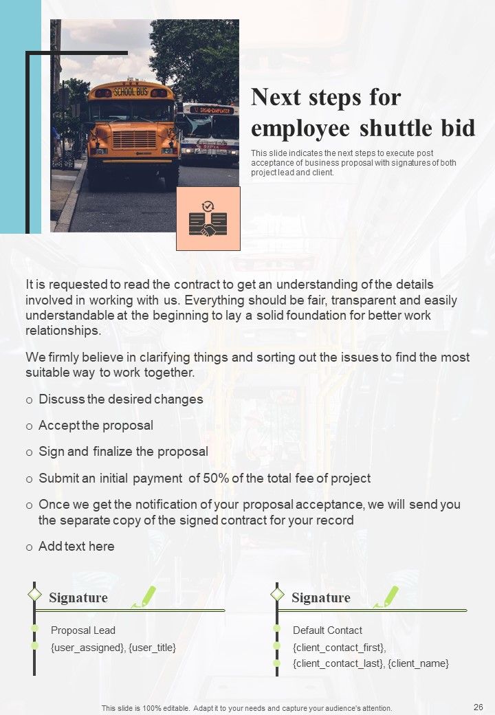 Proposal Shuttle For Employee Shuttle Bid Example Document Report Doc Pdf Ppt