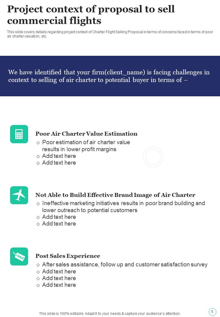 Proposal To Sell Commercial Flights Example Document Report Doc Pdf Ppt