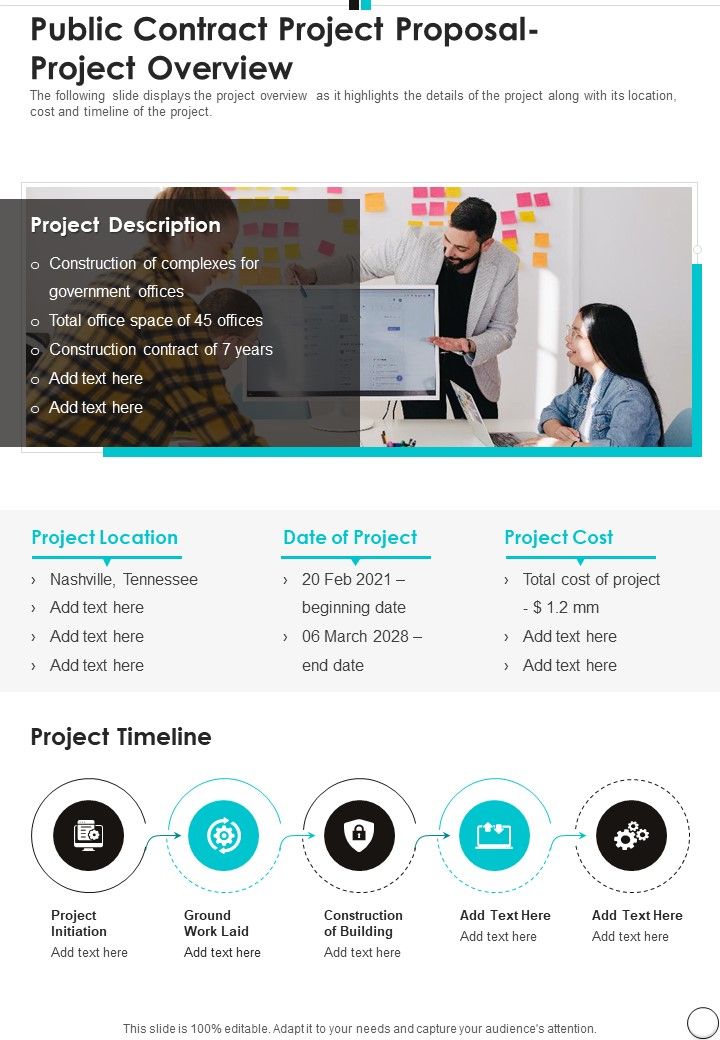 Public Contract Project Proposal Project Overview One Pager Sample Example Document Slide01