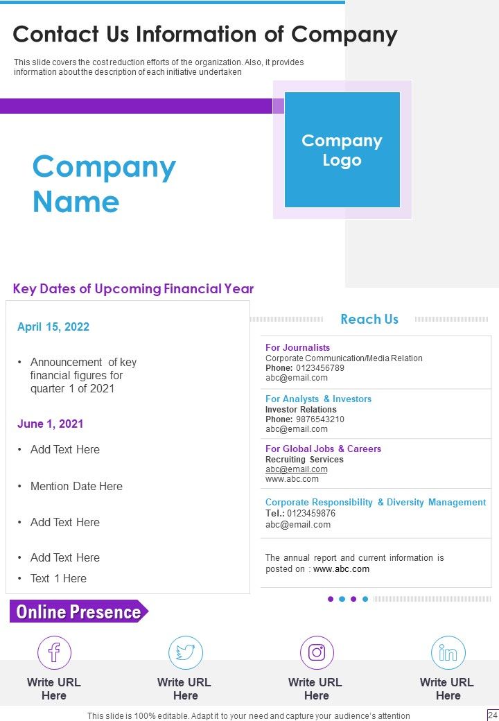 Publisher Yearly Report PPT One Pager Documents