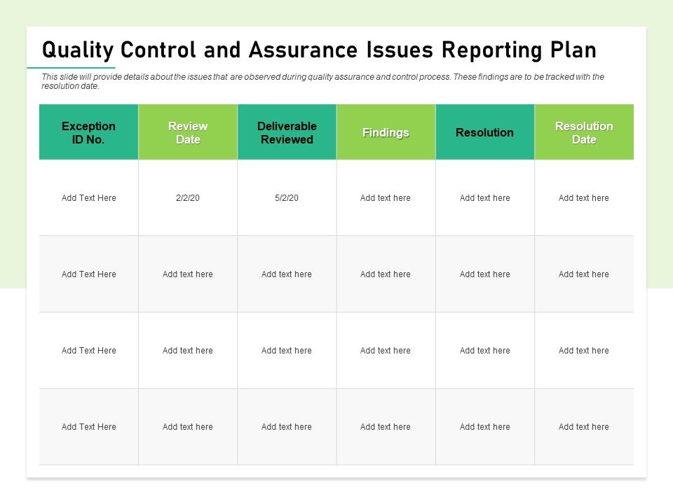 Quality_Management_Plan_QMP_Quality_Control_And_Assurance_Issues_Reporting_Plan_Download_PDF_Slide_1.jpg