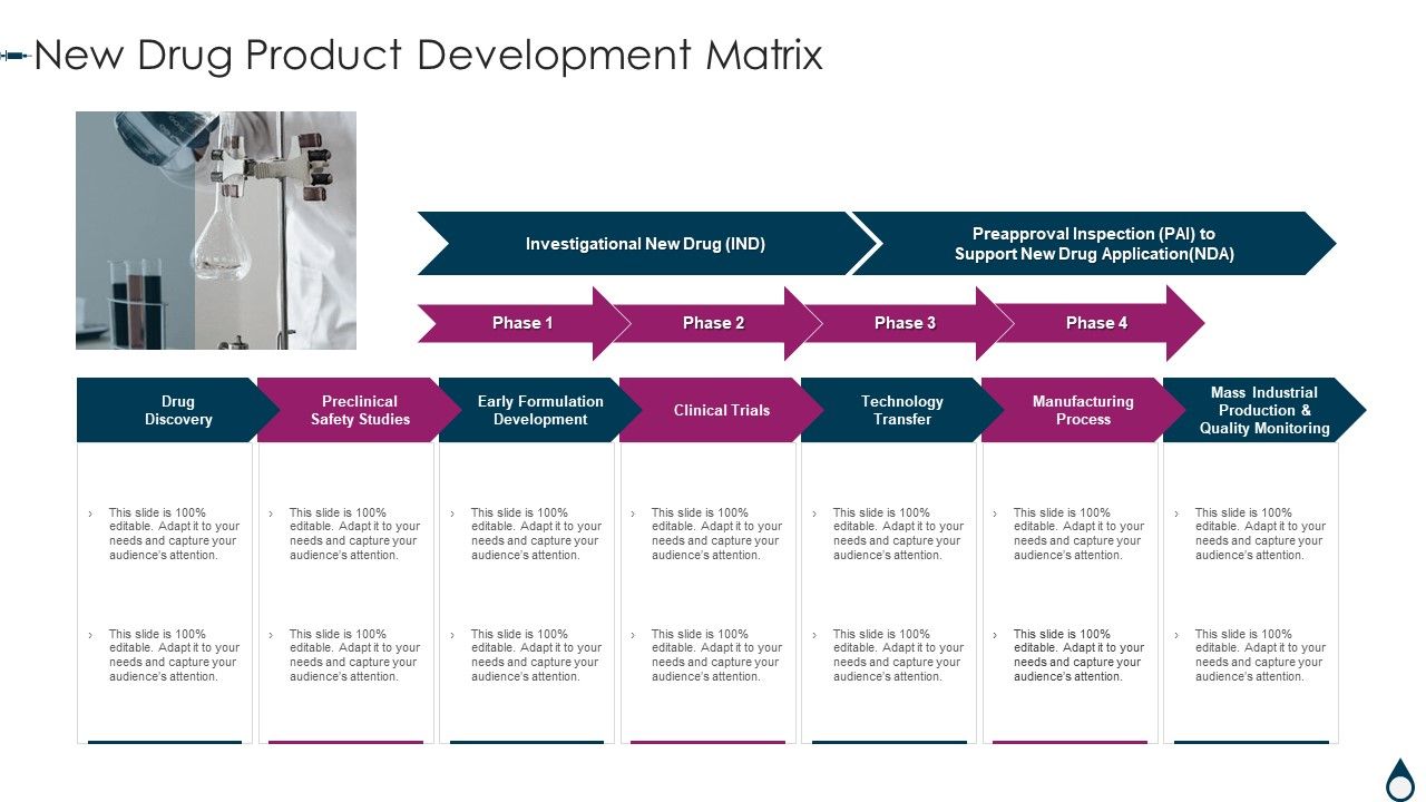 Quality_Manufacturing_Process_For_Generic_Medicines_New_Drug_Product_Development_Matrix_Sample_PDF_Slide_1.jpg