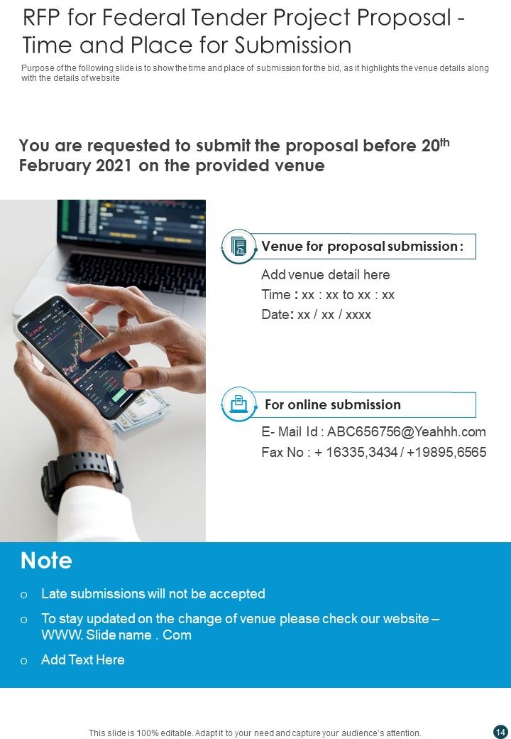 RFP For Federal Tender Project Proposal Example Document Report Doc Pdf Ppt