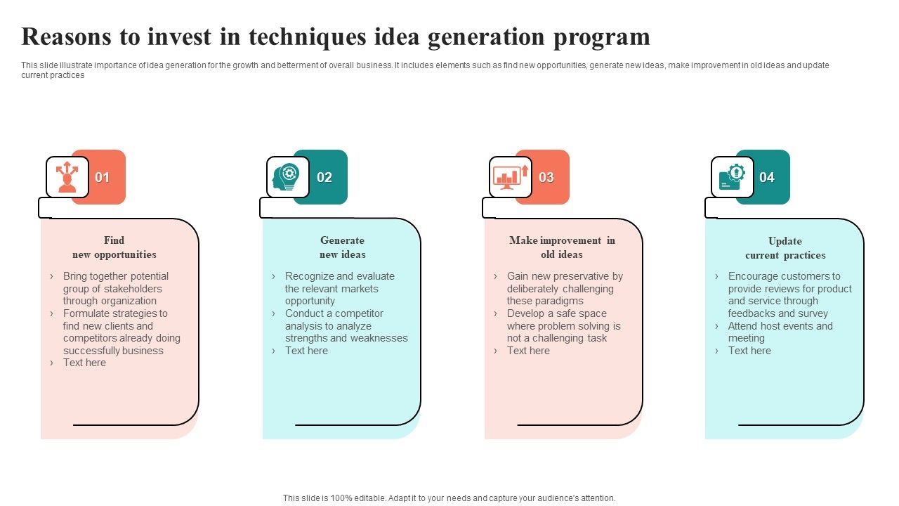 Reasons_To_Invest_In_Techniques_Idea_Generation_Program_Brochure_PDF_Slide_1.jpg