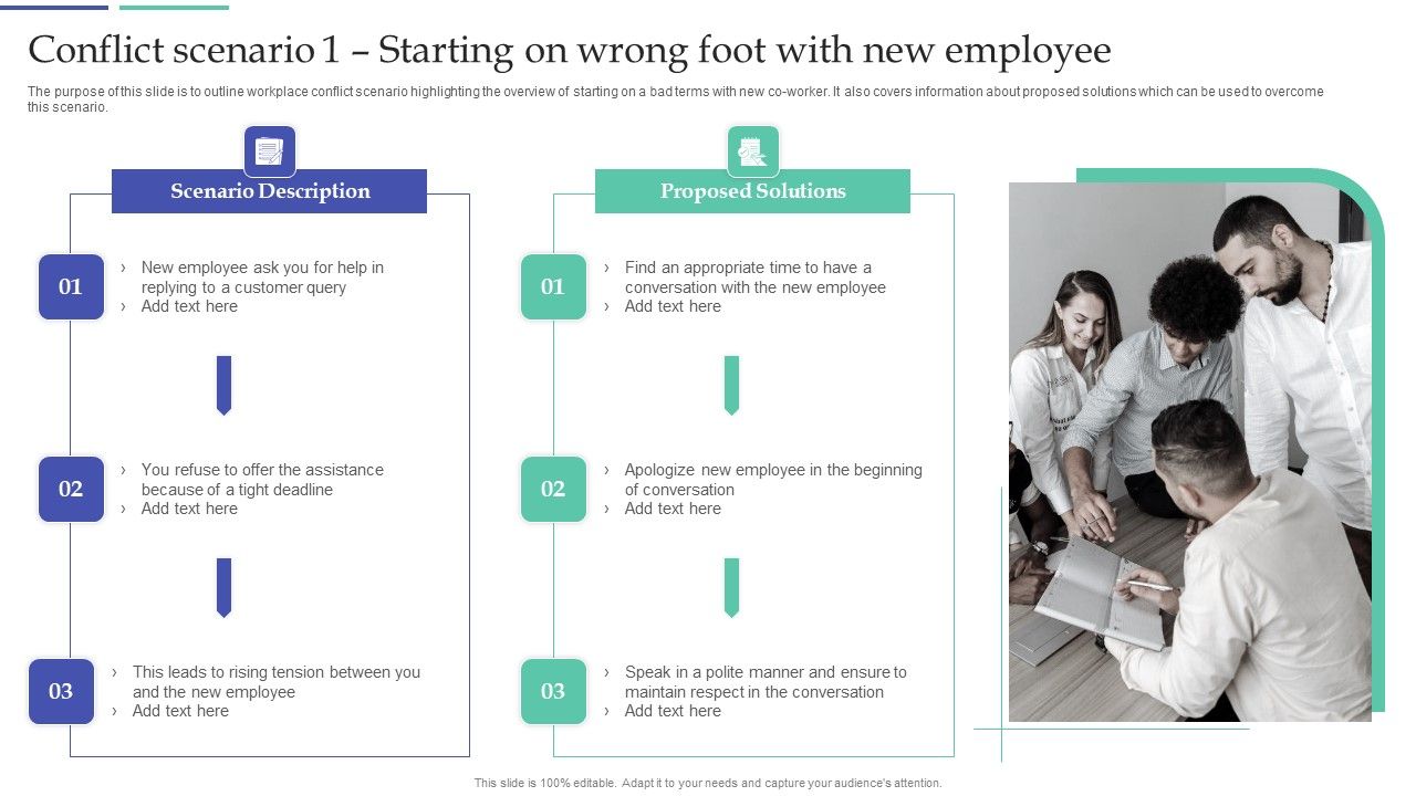 Resolving_Team_Disputes_In_Organization_Conflict_Scenario_1_Starting_On_Wrong_Foot_With_New_Employee_Clipart_PDF_Slide_1.jpg