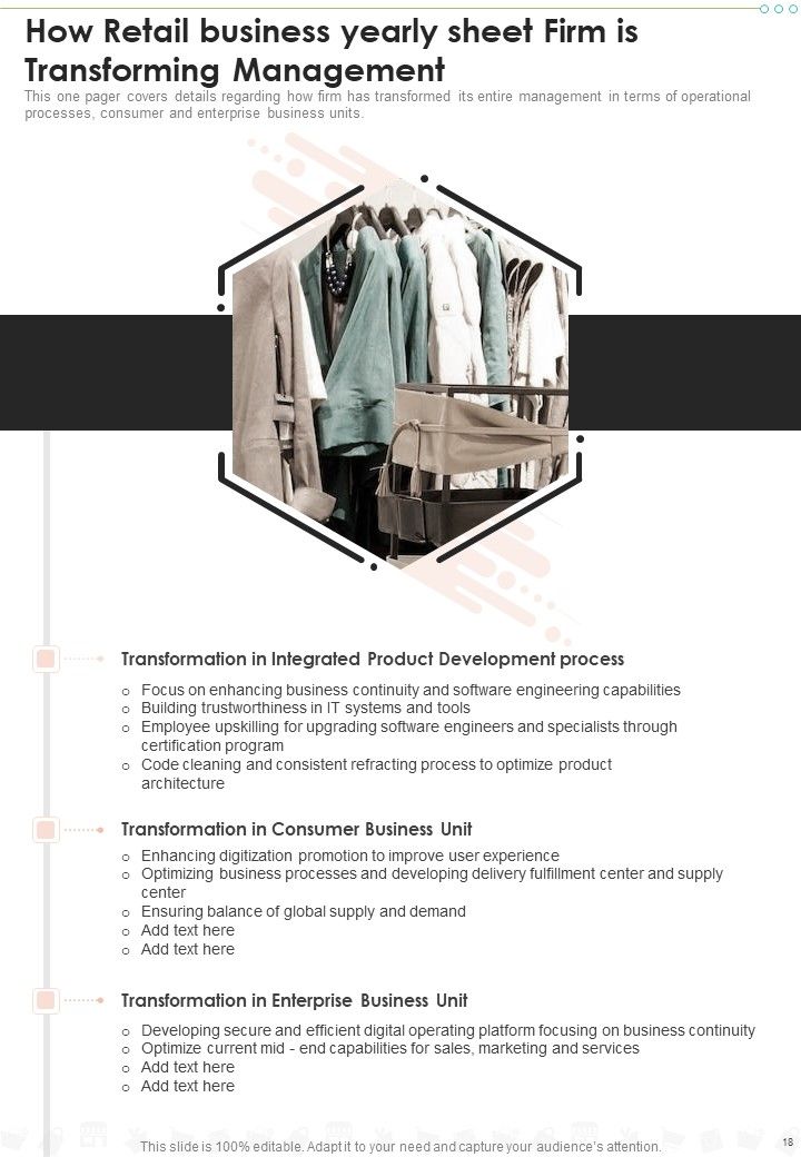 Retail Business Yearly Sheet One Pager Documents