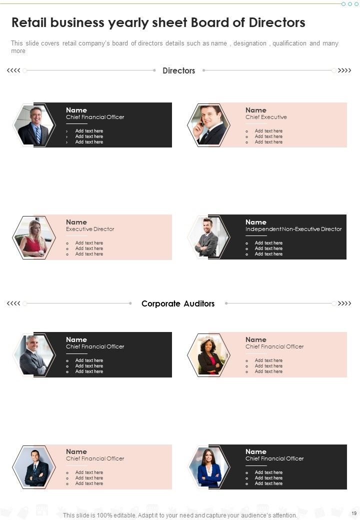 Retail Business Yearly Sheet One Pager Documents