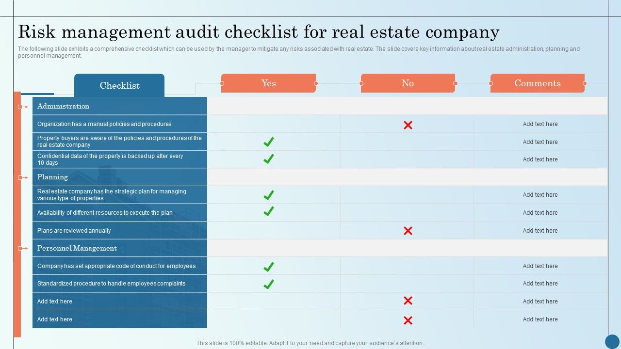 Risk_Management_Audit_Checklist_For_Real_Estate_Company_Managing_Commercial_Property_Risks_Graphics_PDF_Slide_1.jpg