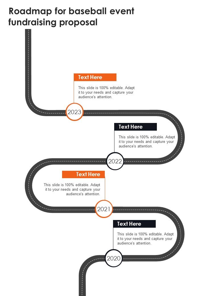 Roadmap For Baseball Event Fundraising Proposal One Pager Sample Example Document Slide01