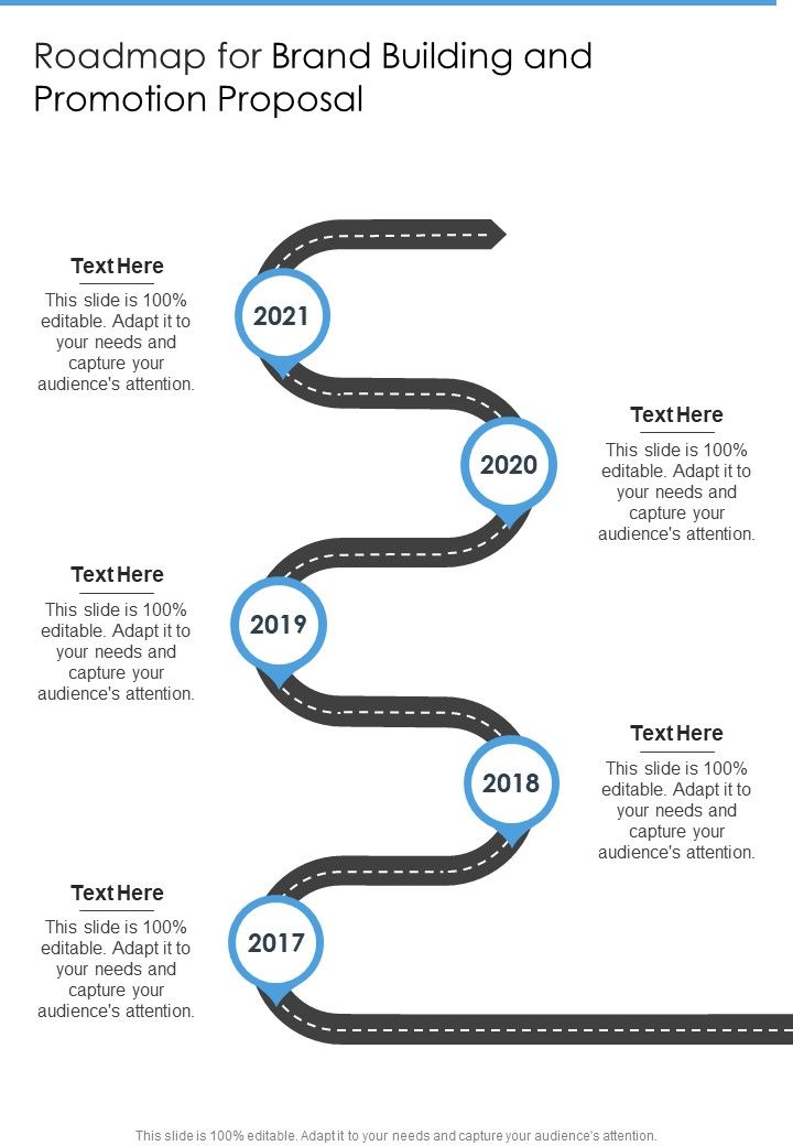 Roadmap For Brand Building And Promotion Proposal One Pager Sample Example Document Slide01