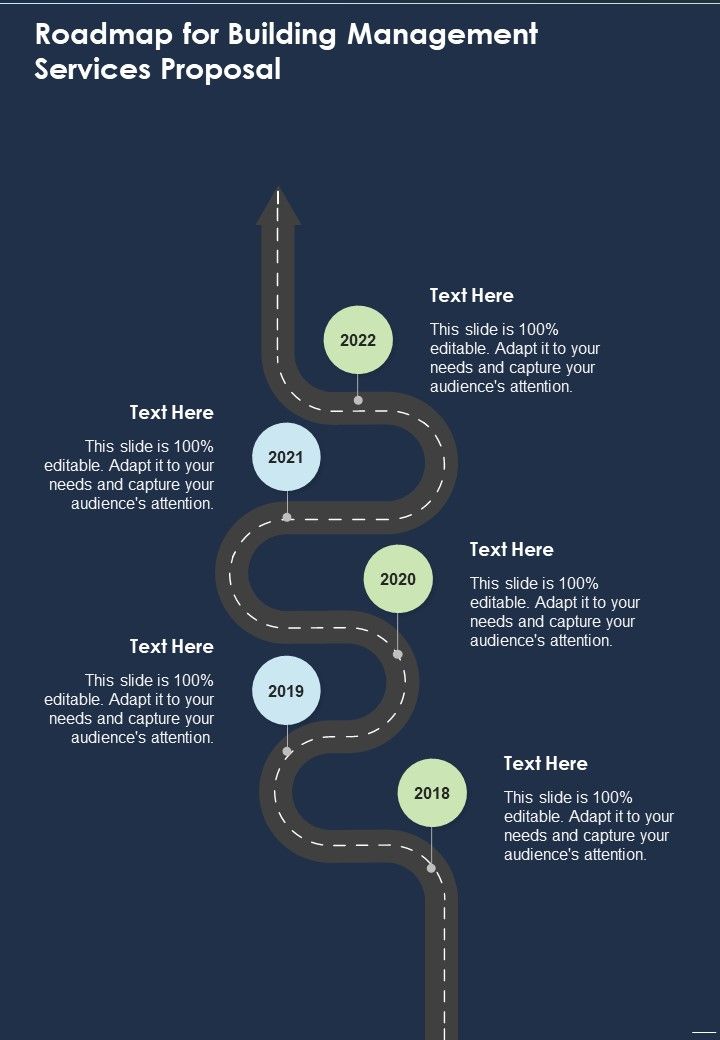 Roadmap For Building Management Services Proposal One Pager Sample Example Document Slide01