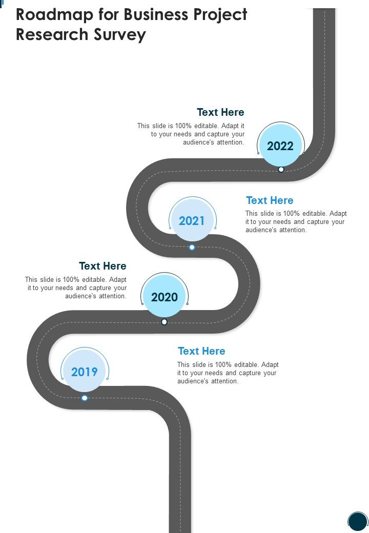 Roadmap For Business Project Research Survey One Pager Sample Example Document Slide01
