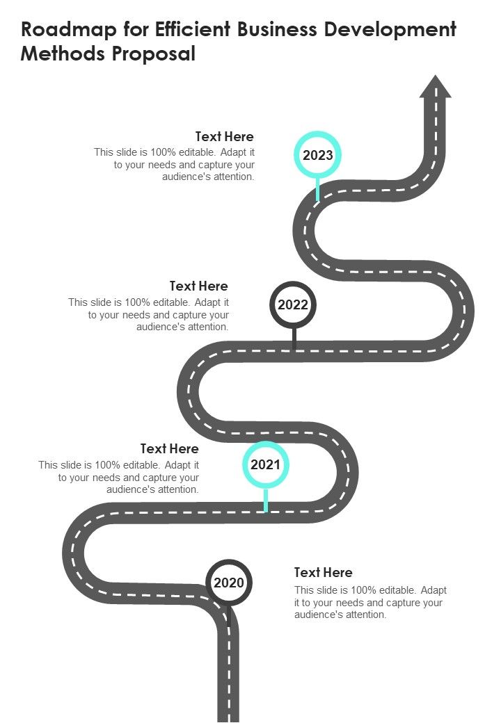 Roadmap For Efficient Business Development Methods Proposal One Pager Sample Example Document Slide01