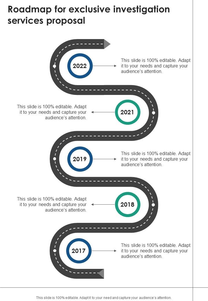 Roadmap For Exclusive Investigation Services Proposal One Pager Sample Example Document Slide01