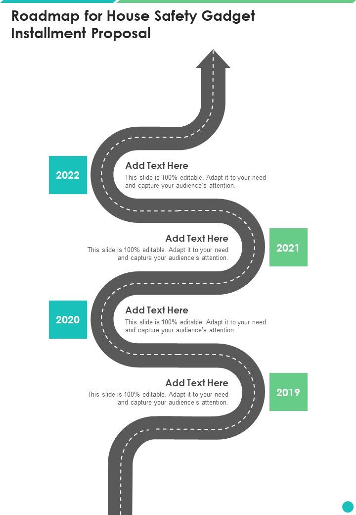 Roadmap For House Safety Gadget Installment Proposal One Pager Sample Example Document Slide01