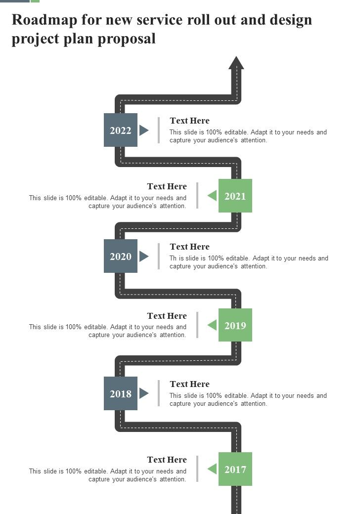 Roadmap For New Service Roll Out And Design Project Plan Proposal One Pager Sample Example Document Slide01