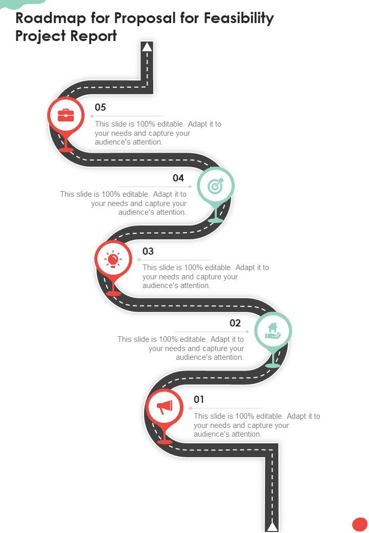 Roadmap For Proposal For Feasibility Project Report One Pager Sample Example Document Slide01