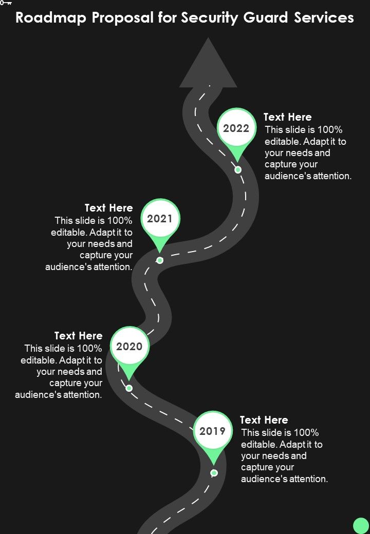 Roadmap Proposal For Security Guard Services One Pager Sample Example Document Slide01