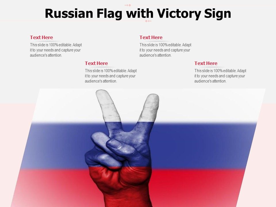 Russian_Flag_With_Victory_Sign_Ppt_PowerPoint_Presentation_File_Display_PDF_Slide_1.jpg