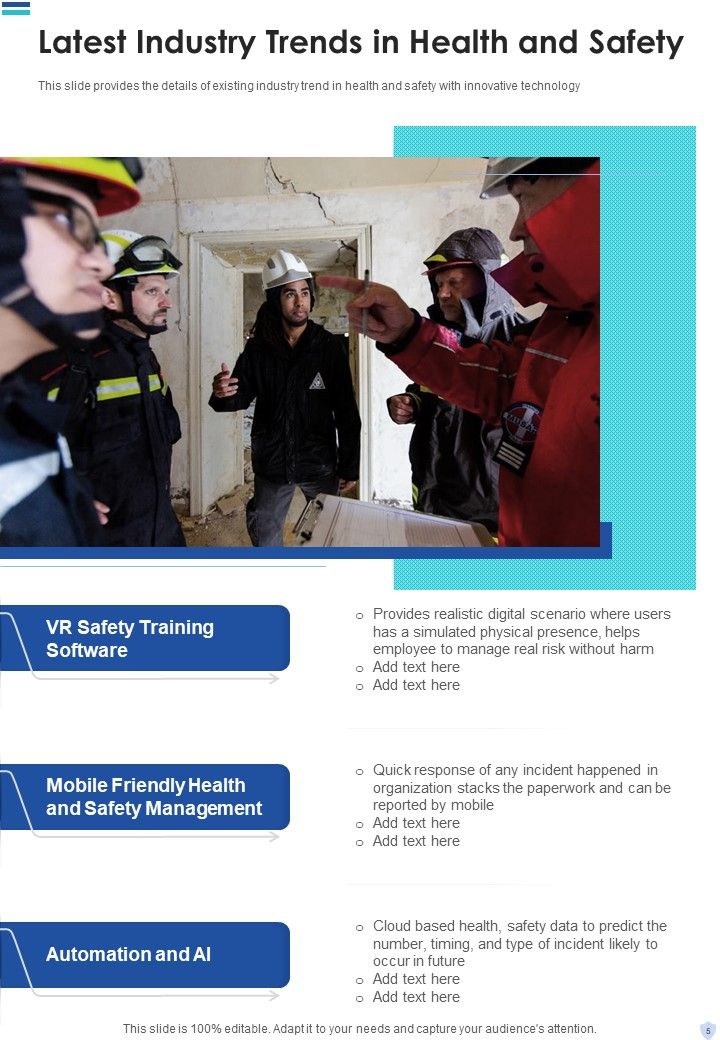 Safety And Occupational Health Report One Pager Documents