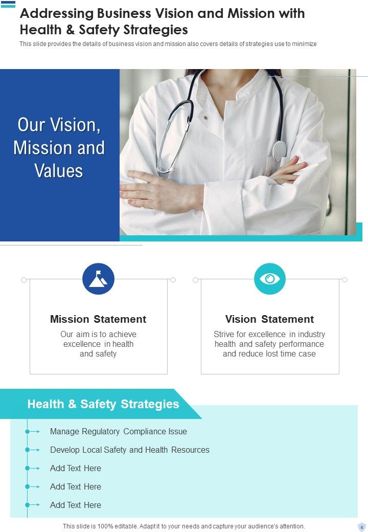 Safety And Occupational Health Report One Pager Documents
