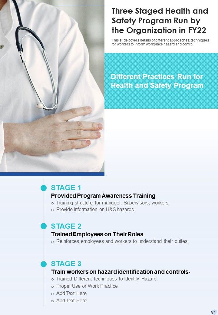 Safety And Occupational Health Report One Pager Documents