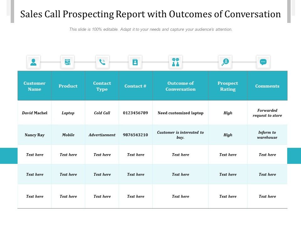 Sales_Call_Prospecting_Report_With_Outcomes_Of_Conversation_Ppt_PowerPoint_Presentation_Gallery_Slide_Download_PDF_Slide_1.jpg
