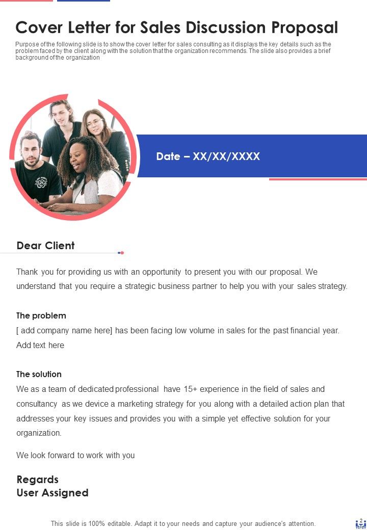Sales Discussion Proposal Example Document Report Doc Pdf Ppt