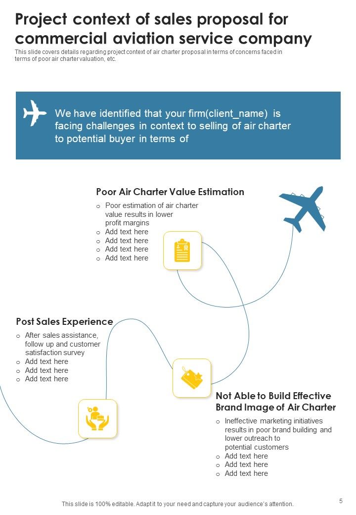 Sales Proposal For Commercial Aviation Service Company Example Document Report Doc Pdf Ppt