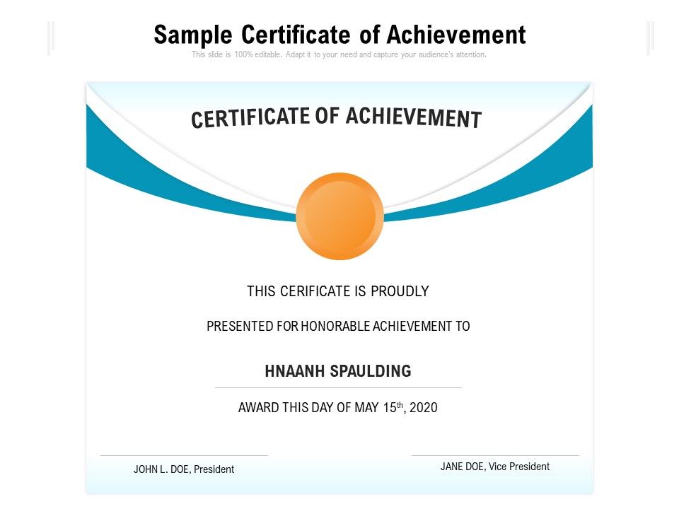 Sample_Certificate_Of_Achievement_Ppt_PowerPoint_Presentation_Gallery_Guidelines_PDF_Slide_1.jpg