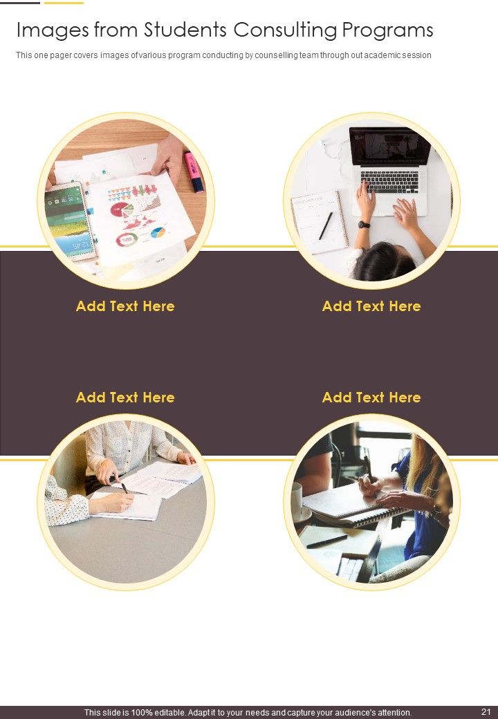 Sample University Consulting Yearly Report One Pager Documents