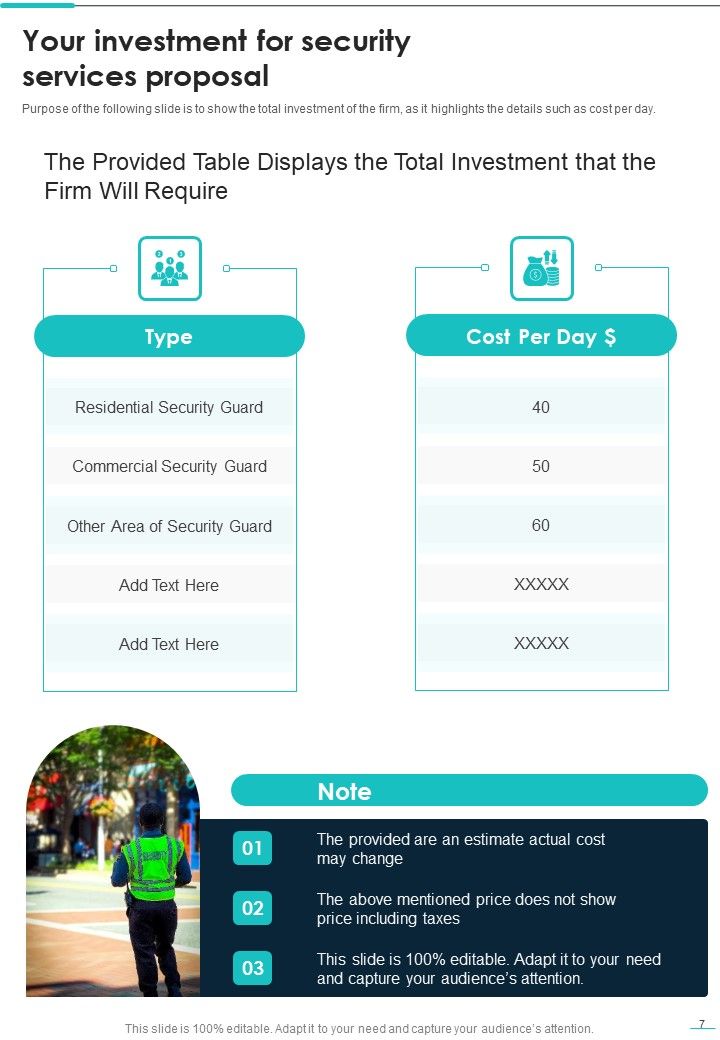 Security Services Proposal Example Document Report Doc Pdf Ppt